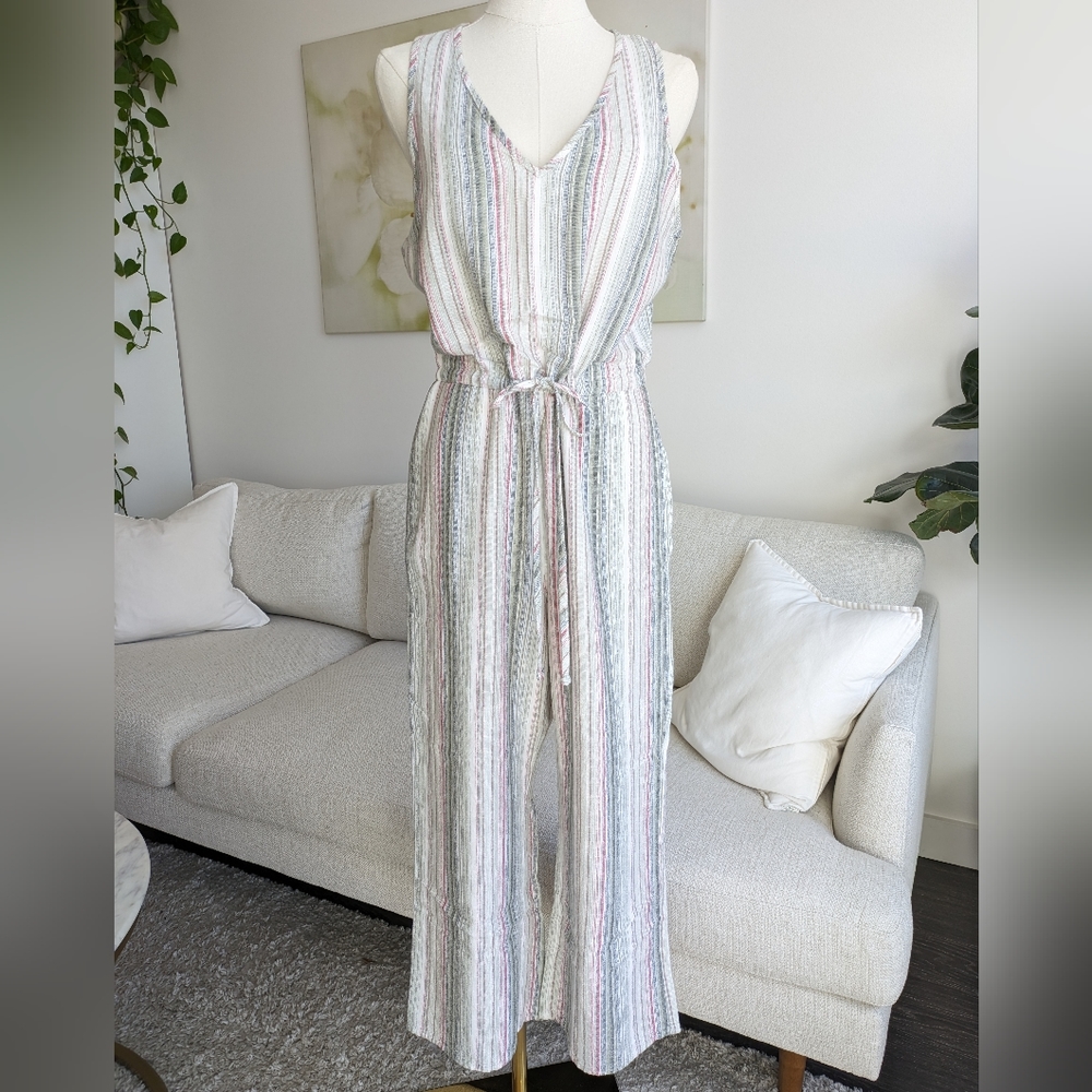 DREW Anthropologie Striped Jumpsuit
